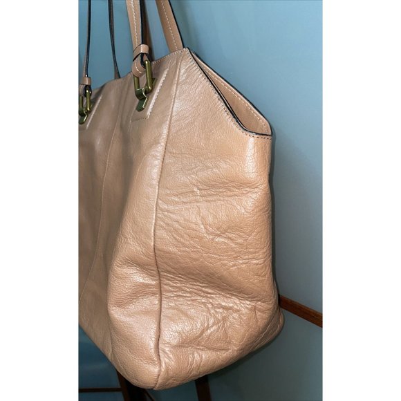 Elliott Lucca Faro Tobacco Brown Genuine Leather Purse Satchel Shoulder Hobo Bag - Picture 3 of 12